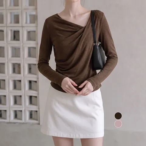 ATMARK 슬림오프드레이프티셔츠_AA66TS022G