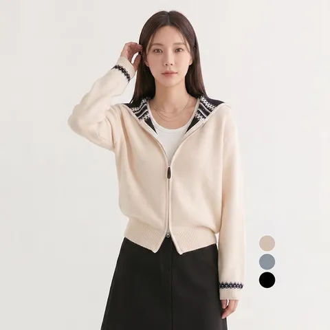 앳마크 ATMARK 에스패턴세일러카라가디건_AA66CD018G