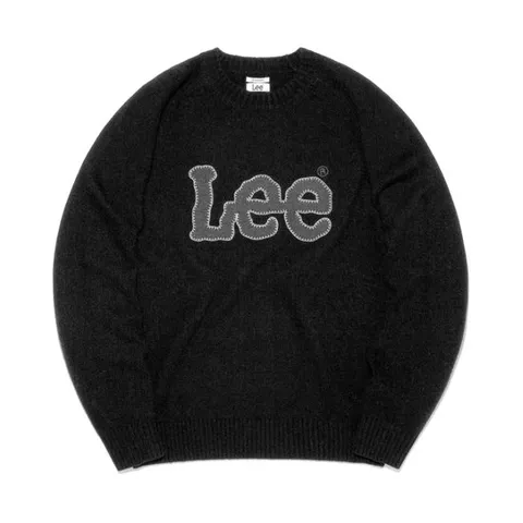 LEE 아플리케 빅 로고 니트 B1 LE2603KT01 BK OT LB