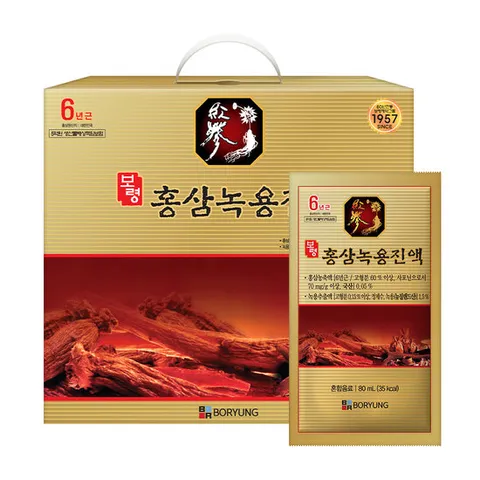 보령 홍삼녹용진액 80ml x 60포 1박스