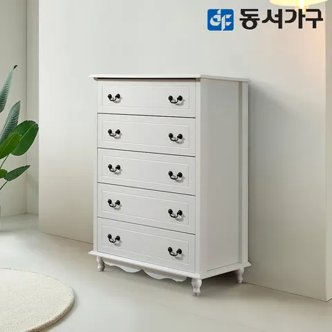 [동서가구]화이트 로멘틱 5단서랍장 DFF281FI