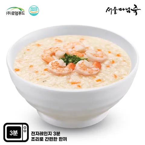 [DO113][서울마님죽]엄마의맛! 든든한 아침식사 새우죽500g3봉
