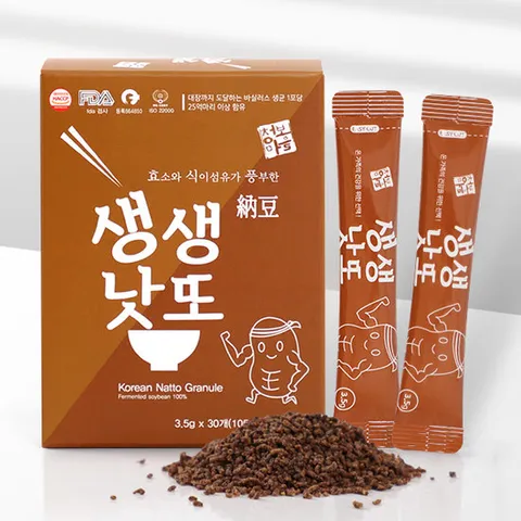 [청보마을] 프리미엄 발효 생생낫또(쥐눈이콩)  30포 / 1박스