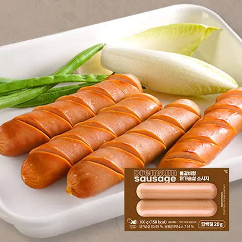 [똑똑한식단] 불갈비향 닭가슴살 소시지 10개