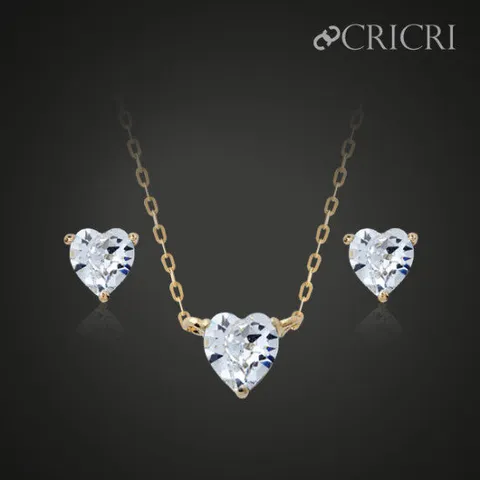[CRICRI] 14K골드 하트주얼리 SET/귀걸이+목걸이_기본형