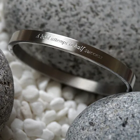 [각인팔찌]6mm Lettering Simple Bangle