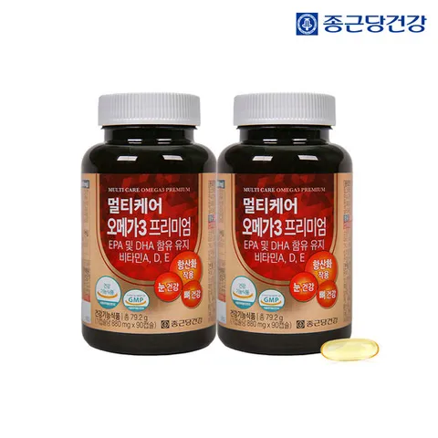 [종근당건강] 멀티케어 오메가3 프리미엄 90캡슐 X 2병