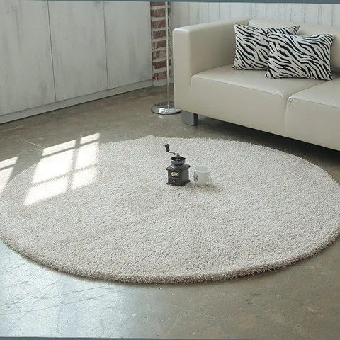 [갤러리데코]플레인 샤기 원형 카페트 거실 러그 대형 170