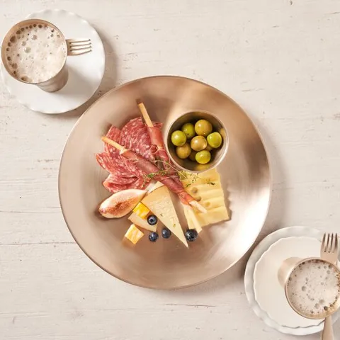 [광명유기] 방짜유기 원형접시 24cm