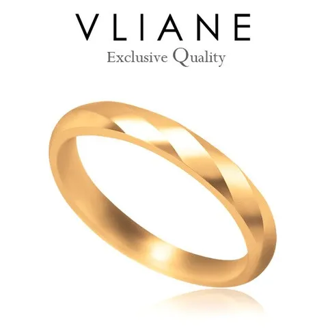 [브리앙] 18K 웨이브 커브드 반지 (금반지,여자선물,통반지)