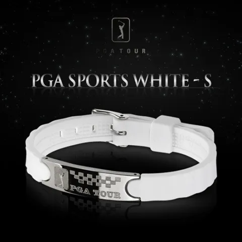 PGATOUR 스포츠실버 게르마늄 99.99% 팔찌 화이트