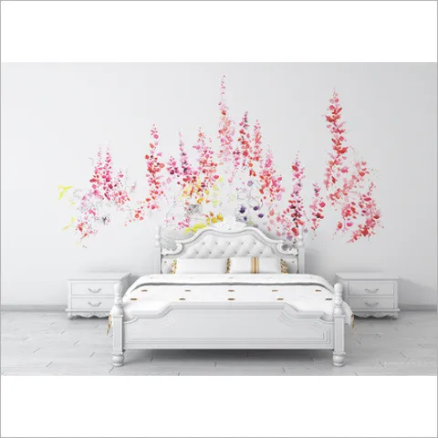 침실 꽃포인트벽지 로맨틱플라워포인트벽지 세레니티뮤럴벽지