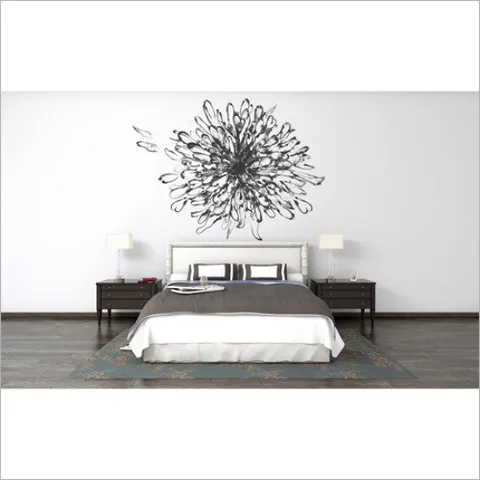 국화꽃포인트벽지 뮤럴벽지 침실포인트벽지 맞춤포인트벽지