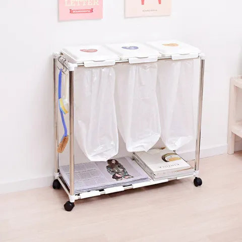 [홈스웰] 화이트 재활용분리수거함3P