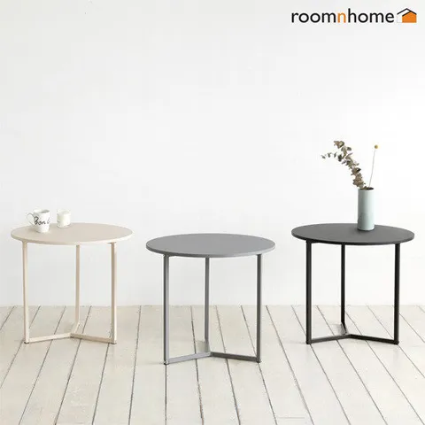 룸앤홈 노르딕원형테이블(그레이/블랙/아이보리/마블)