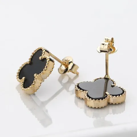 몽슈와 14K 크로버 귀걸이 10mm