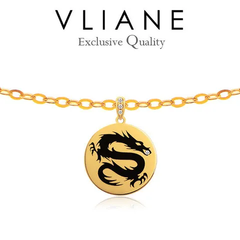 [브리앙] 18K 드래곤 다이아몬드 남자 목걸이 (용,금목걸이)