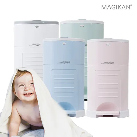 [라이펀]매직캔휴지통 9리터 기저귀용 휴지통[소음방지발판]