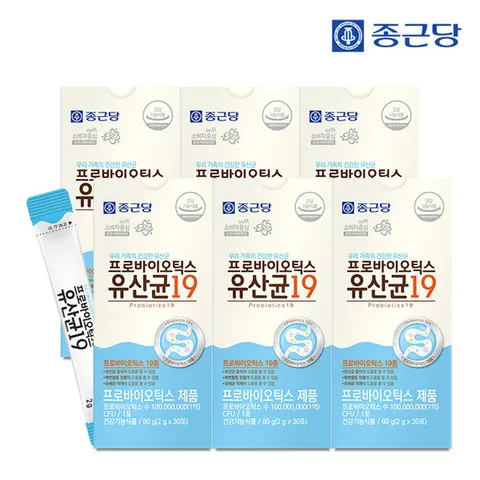 종근당 프로바이오틱스 유산균 19 30포 6박스(6개월분)