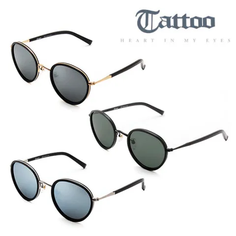 타투 TA3813S 3종 원형테 메탈솔텍스 미러편광선글라스 남자여자