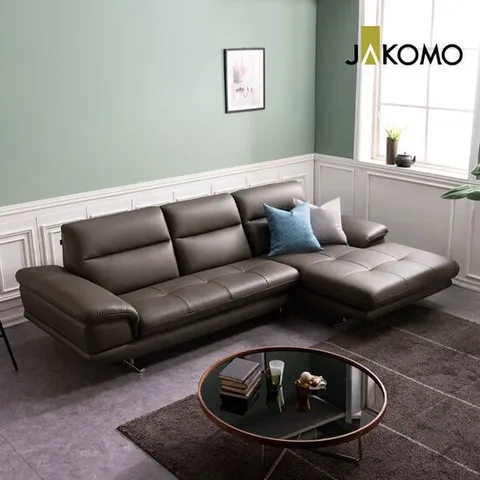 자코모 브로스 4인 카우치형 슈렁큰 천연면피 소가죽 소파