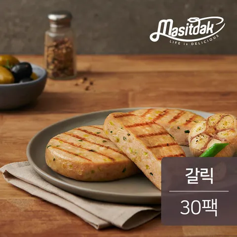 [랭킹닭컴] 맛있닭 닭가슴살 스테이크 갈릭 100gX30팩(3kg)