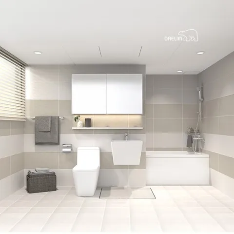 대림 바스&키친 멜로우 데이지 슬라이딩(LED) 욕실리모델링 거실욕실형