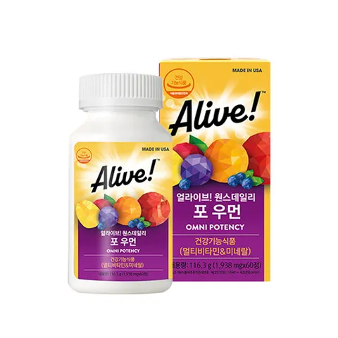 얼라이브 멀티비타민 포우먼 60정 1박스 / 2개월분