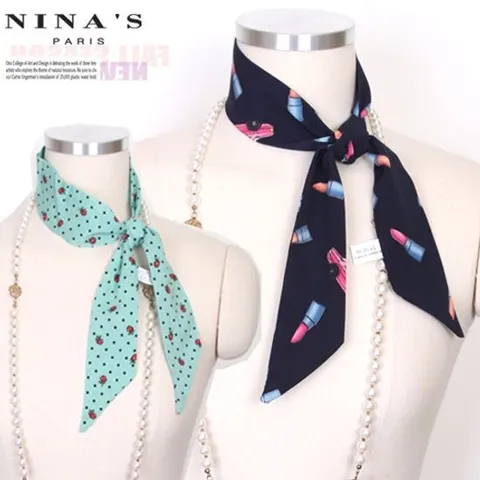 [니나스파리]프리티패턴 코튼폴리스키니스카프(7SH158)