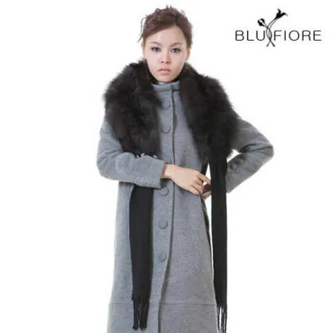 [블루피오레] 캐시미어 폭스 콤비 머플러 BF1631