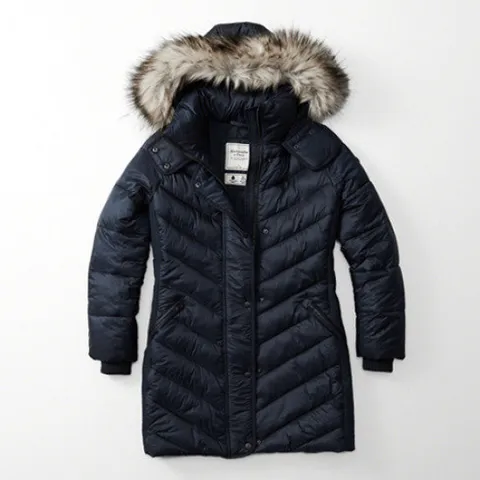 아베크롬비 여성 롱 패딩 점퍼 자켓 0502 200 네이비