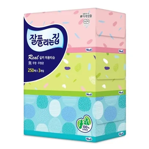 잘풀리는집 미용티슈 250매x3팩