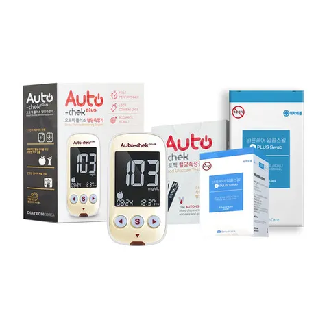 오토첵 혈당계세트 혈당시험지110+멸균침110+솜100