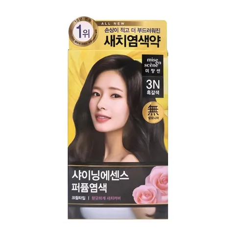 미쟝센 올뉴 샤이닝 에센스 염색약 3N 흑갈색