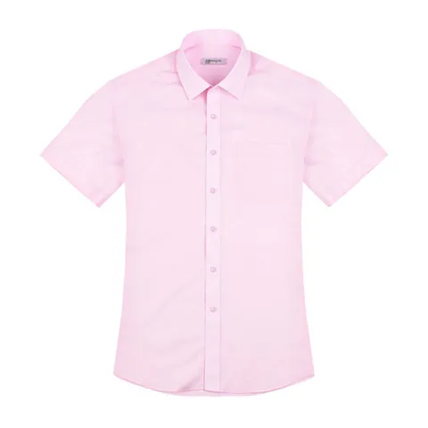 핑크색 분홍색 일반핏 반팔셔츠 반소매 기본 와이셔츠