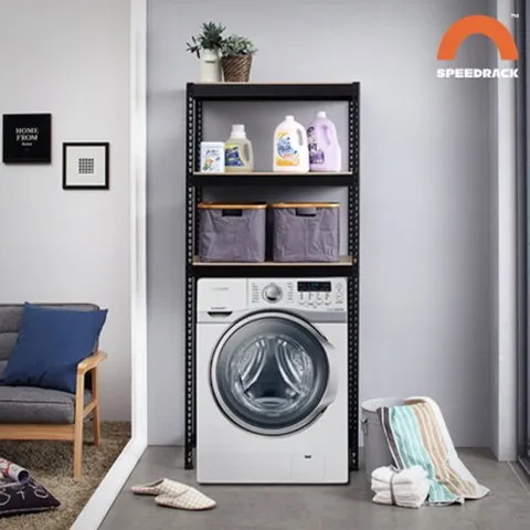 [스피드랙]세탁기 세탁실 수납 800x400x1800_3단 앵글선반
