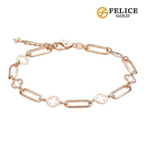 [신년행운특가] 펠리체골드 14K 크로버 카리테스 팔찌