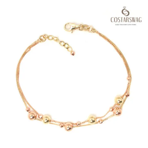 [코스타스웨그]14K팔찌 여성팔찌 골드볼두줄팔찌