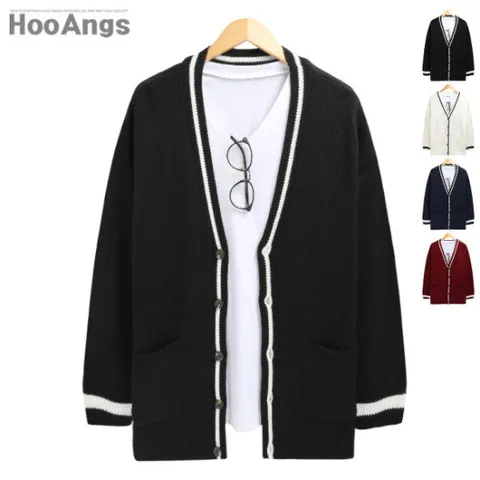 [후앙스] 오버핏 라인배색 가디건 OSCD2052