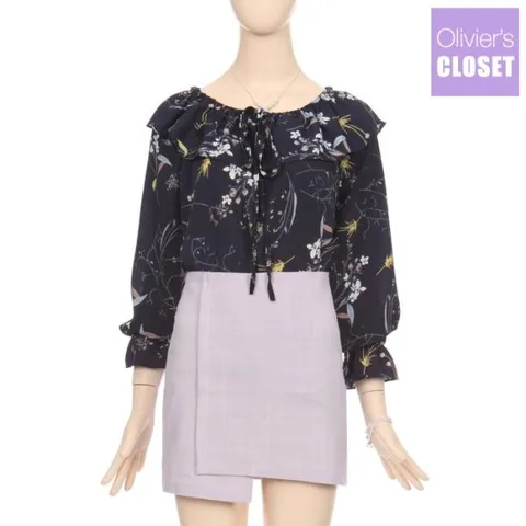 [한정/특가]오프숄더 러플넥 블라우스_[O1804