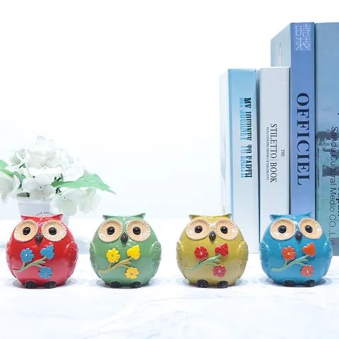 도자기부엉이 ART401 4P SET 부엉이장식품 인테리어장식소품