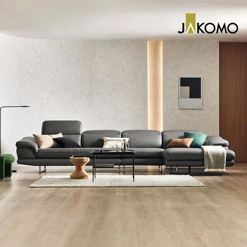 [자코모]키프 6인 카우치형 기능성 천연면피 소가죽 소파