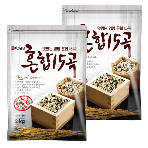 국산 혼합15곡 4kg (2kg+2kg) 잡곡