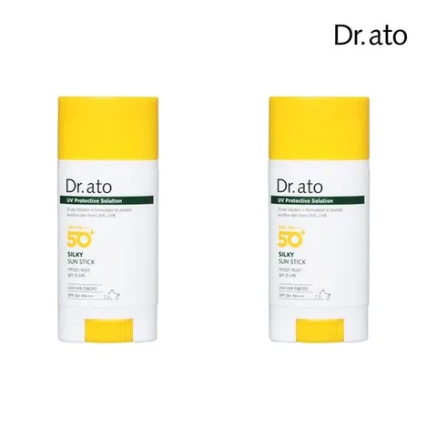 [2개 세트] 닥터아토 백탁없이 보송한 온가족 실키 선스틱 15g