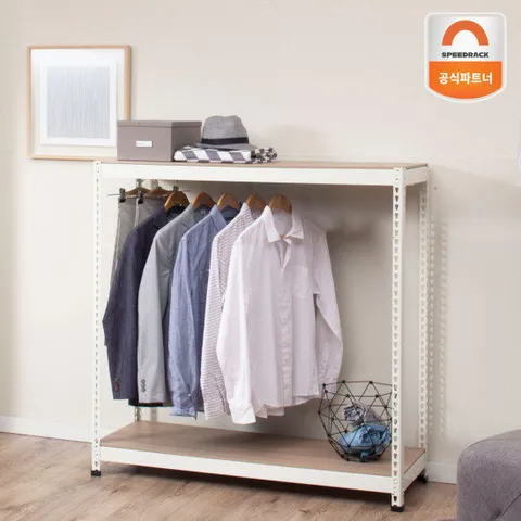[스피드랙]행거 드레스룸 1200x400x1500 2단(행거봉 1)