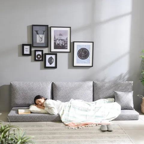 아로미가구 프라임 인조가죽 좌식 4인용소파