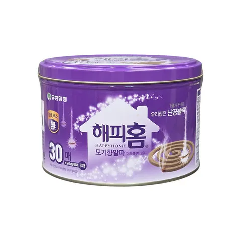 해피홈 모기향 캔30P 모기살충제 보관통 모기퇴치 캠핑모기약