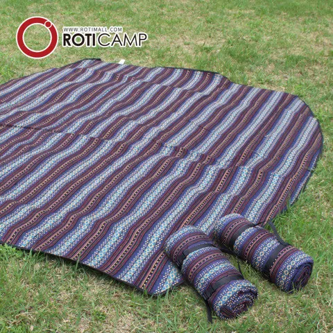 로티캠프 캠핑 휴대용 피크닉 라운드 매트 소형 돗자리 패브릭