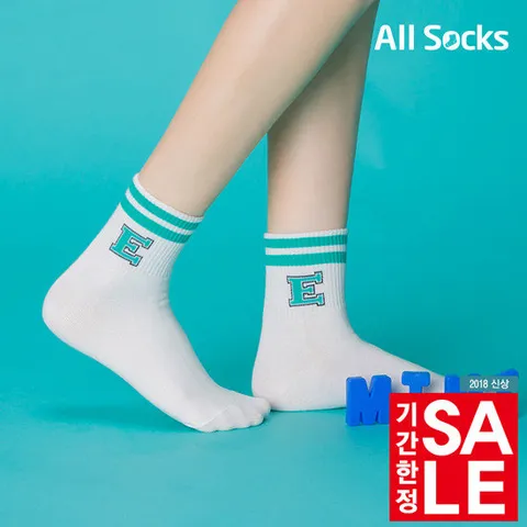 [기간한정세일+무조건 무료배송] 여성 이니셜 양말 4족세트