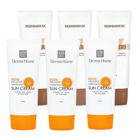 화이트닝 썬크림 3개+내츄럴 썬비비크림 3개/3중기능성/피부보정